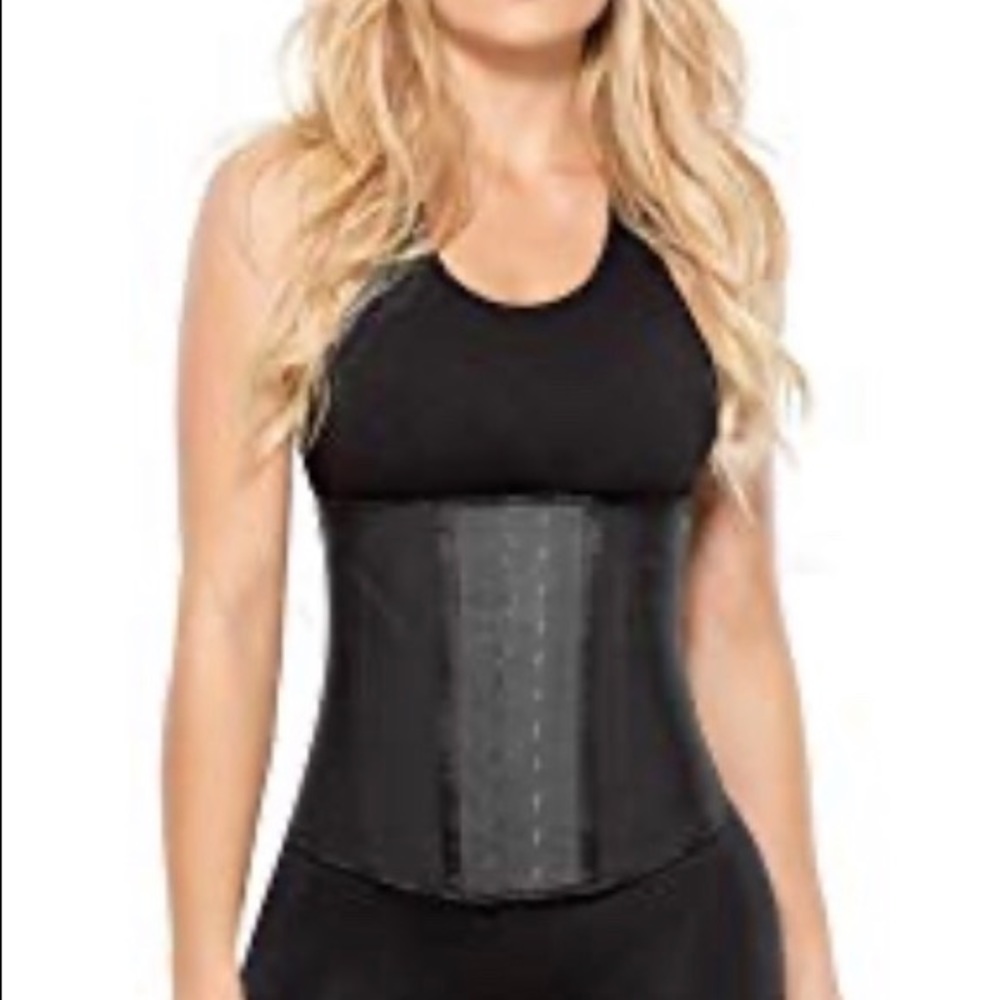 Ann Chery Black Waist Trainer Latex Size 32